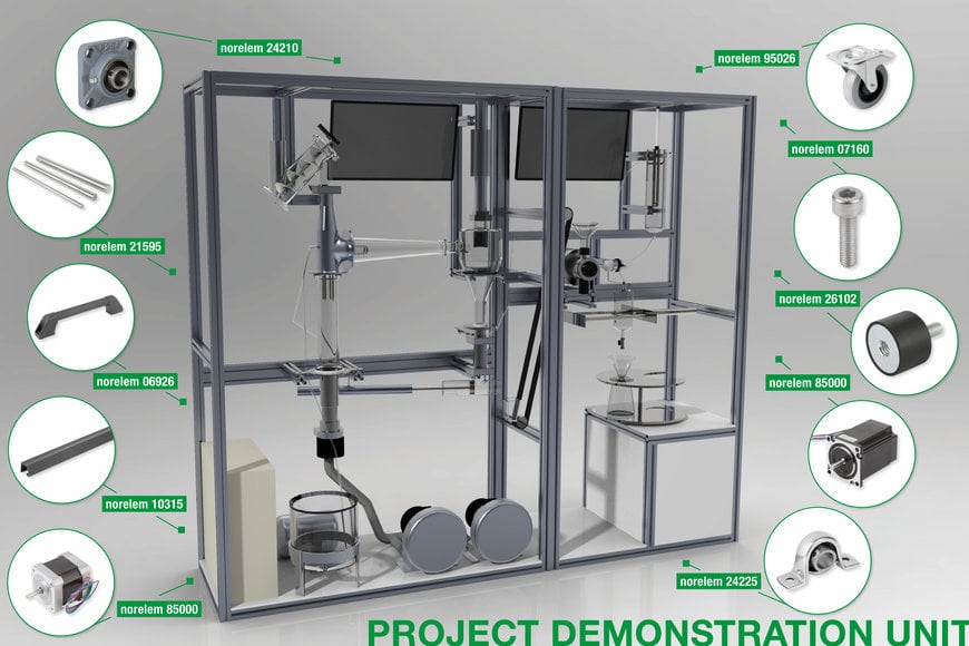 A diákok kávéfőző projektje norelem gépelemeitől és szaktanácsaitól kapott lendületet 